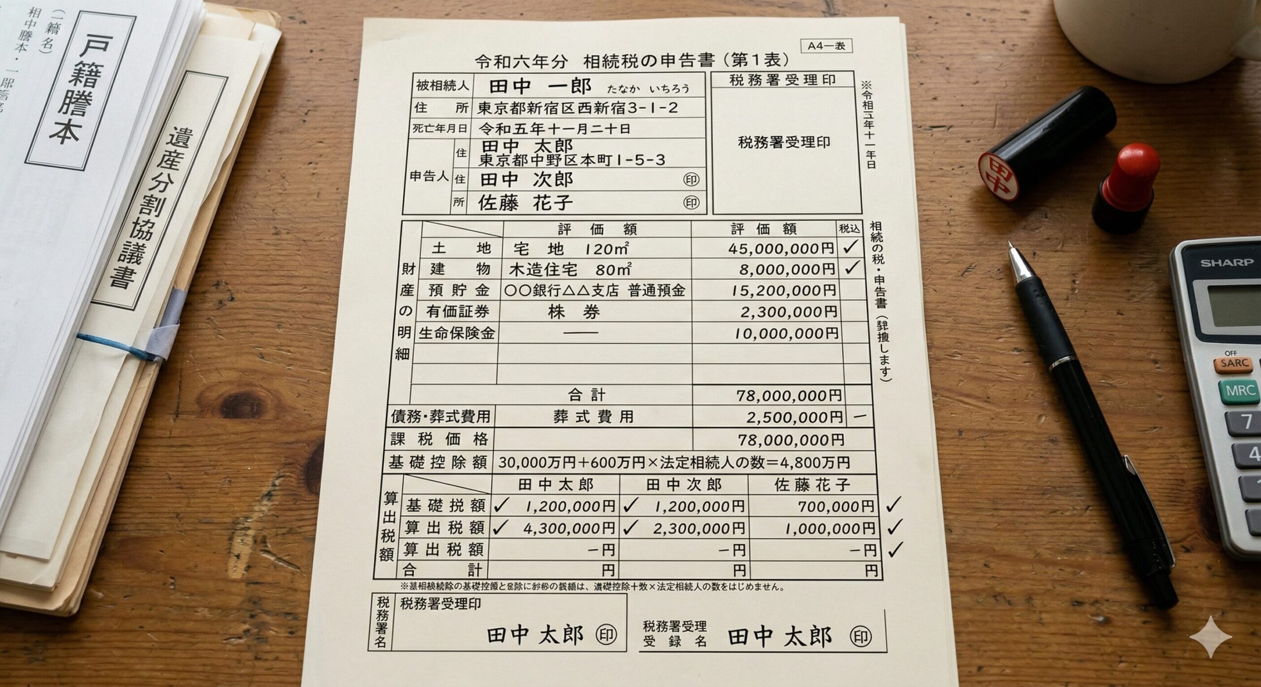 相続申告書のイメージ画像