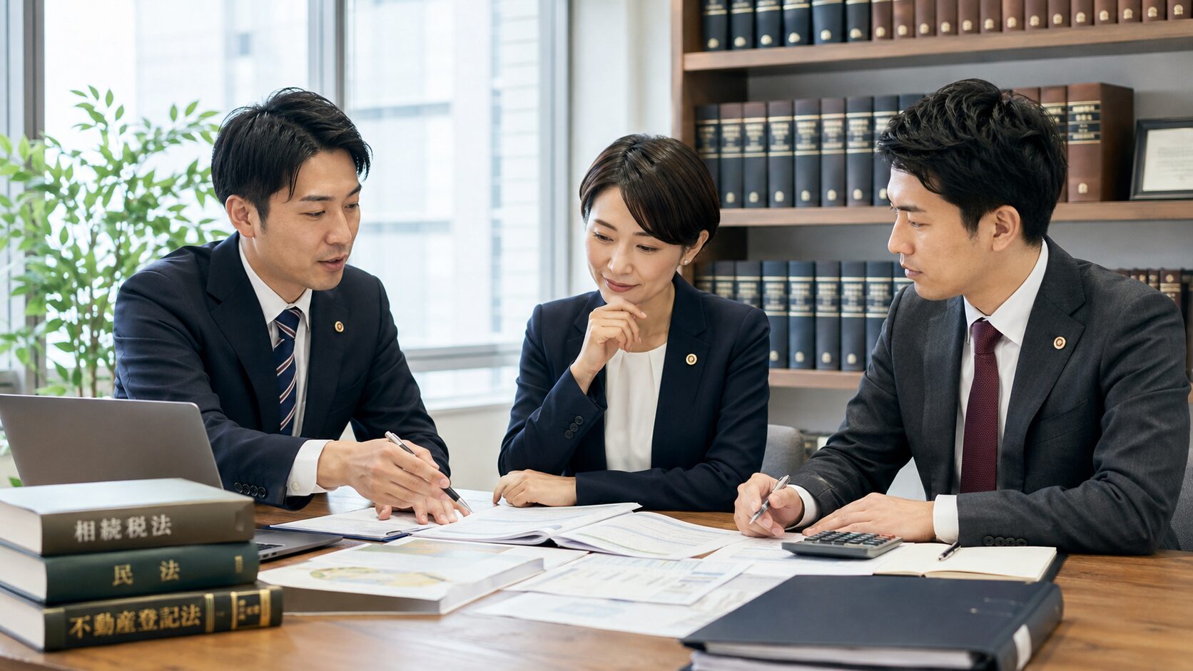 弁護士・税理士・司法書士が連携する専門家チームのイメージ